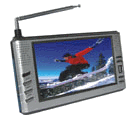 Портативный телевизор 7 дюймов со встроенным аккумулятором и жёстким диском